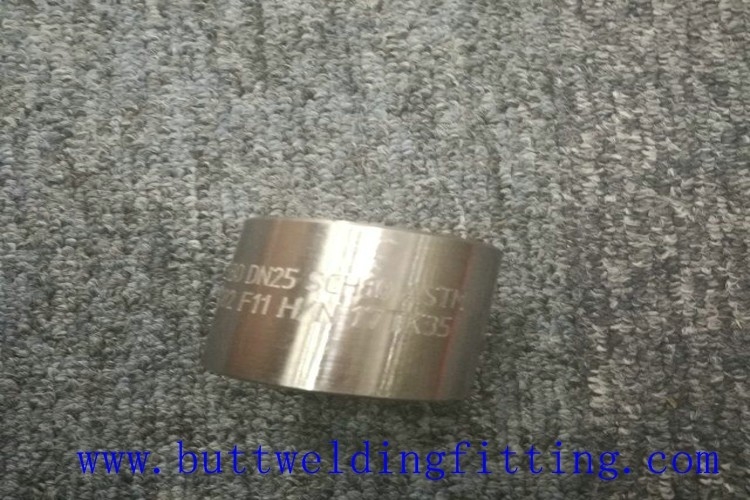 Female NPT / BSP Threaded Duplex Steel Forged Pipe Fittings Half / Full Coupling