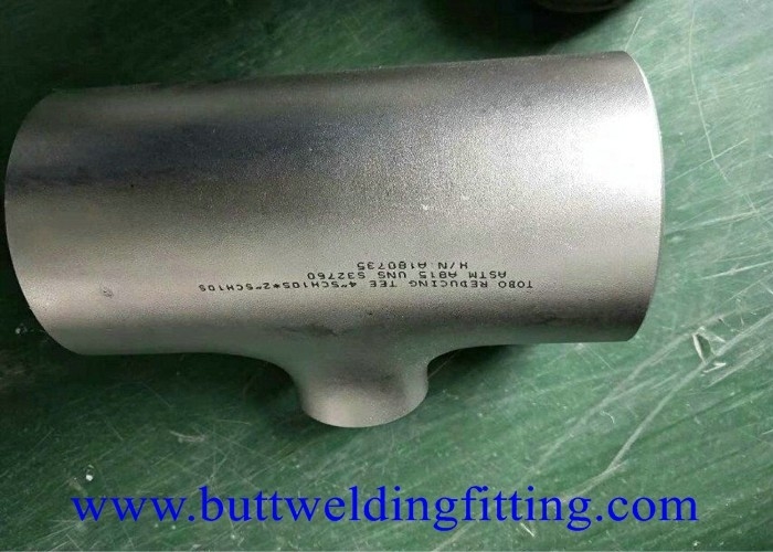 Equal Tee Butt Weld Fittings 4 '' SCH 10S ASTM AB15 UNS S32750 For Connection