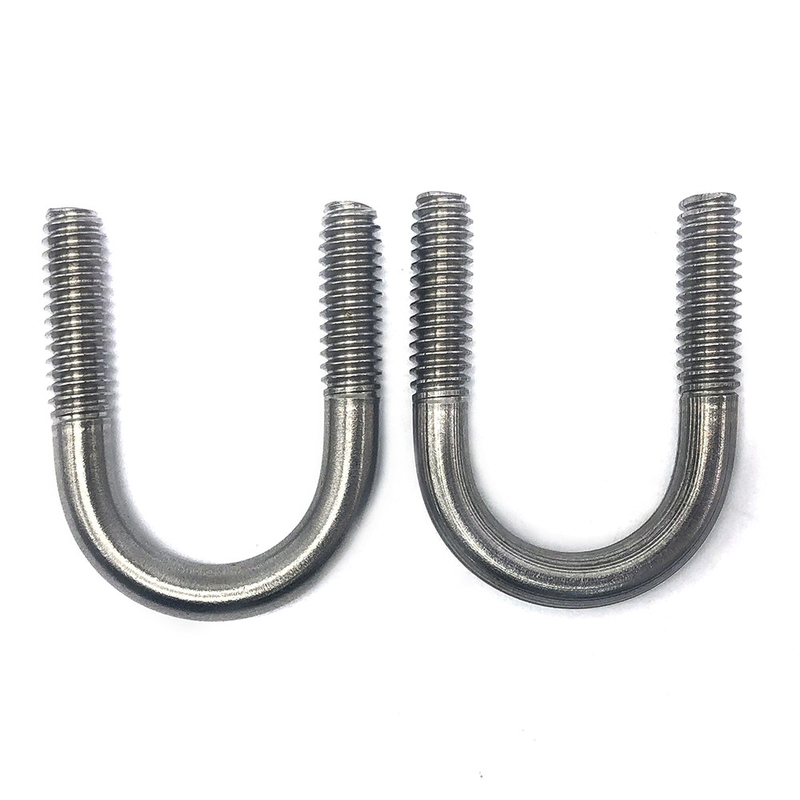 China Fastener M6 M8 M12 100mm For Trucks Motorcycle Square U Bolt 304 316 Stainless Steel U Bolt
