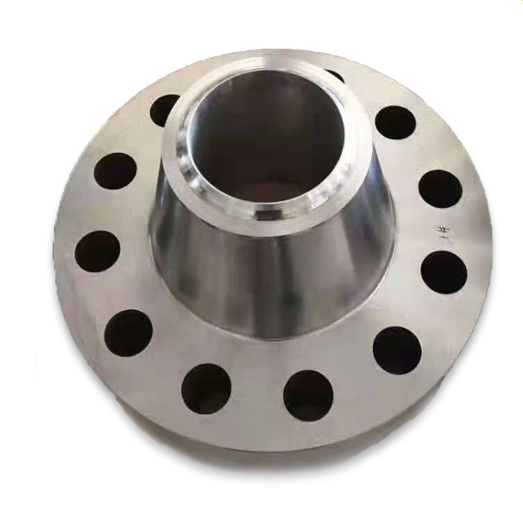 Weld Neck Flange Stainless Steel Flange Custom Silver ASTM / ASME Forged Steel Flanges Long Type