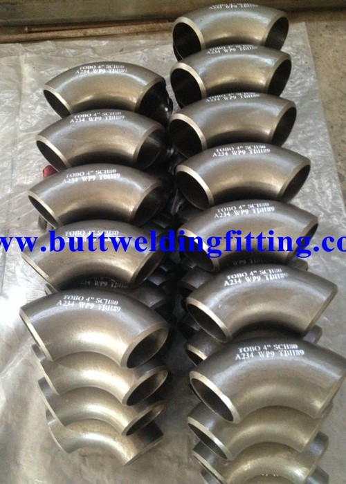 ASTM A234 WP9 Alloy Steel Pipe Fittings Seamless Alloy Steel SGS / BV / ABS / LR / TUV / DNV / BIS / API