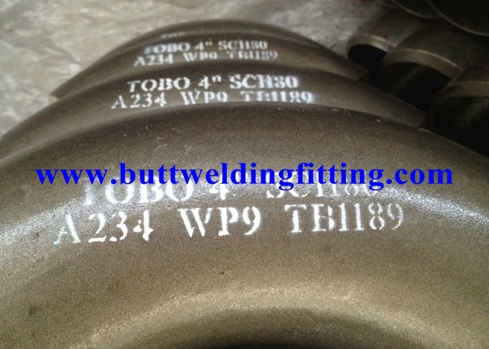 ASTM A234 WP9 Alloy Steel Pipe Fittings Seamless Alloy Steel SGS / BV / ABS / LR / TUV / DNV / BIS / API