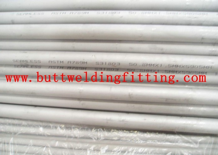 Cold Rolled Duplex Stainless Steel Pipe ASTM A790 A789 Aneanled / Pickled