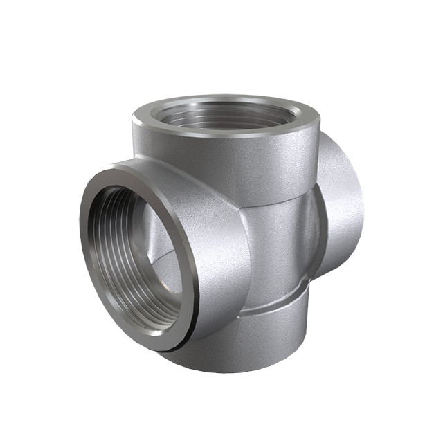 Cross Stainless Steel 316 / 316L Socket Weld Fittings For Oil Water ASME B16.11