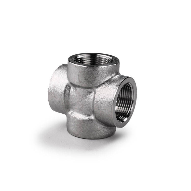 Cross Stainless Steel 316 Socket Weld Fitting 4 Way Connector