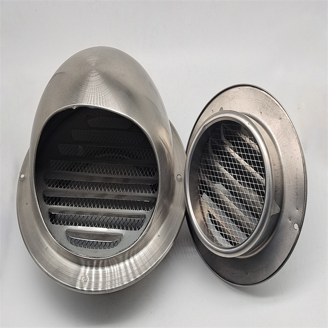 3 Inch Stainless Steel Wall Air Vent Cover Hood End Ducting Cap Round Grille Ventilation Cover