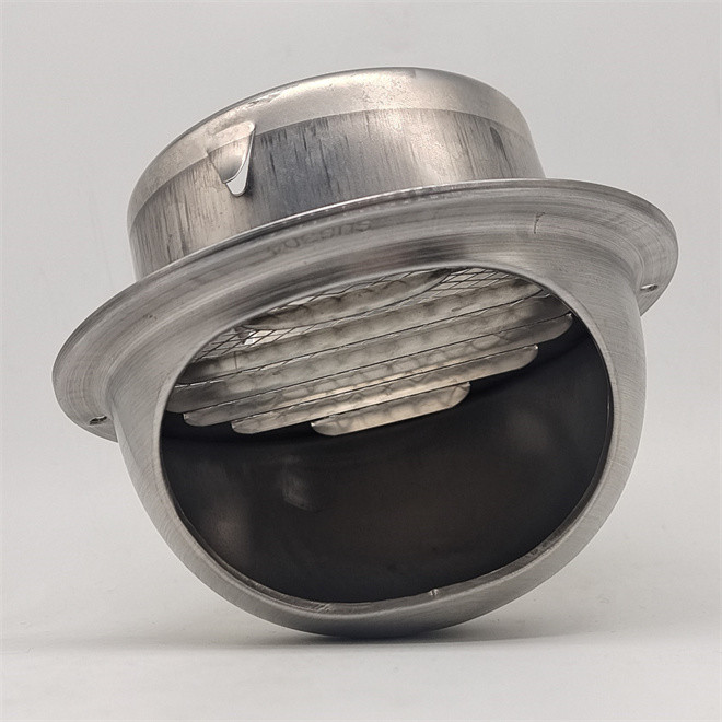 4 Inch Stainless Steel Wall Air Vent Cover Hood End Ducting Cap Round Grille Ventilation Cover