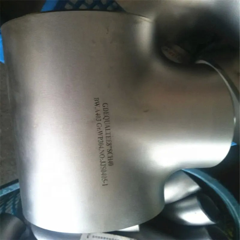 ASME B16.9 BW Seamless Steel Sch40 Pipe Fittings Tees SS904L Stainless Steel Reducing Tee / Equal Tee