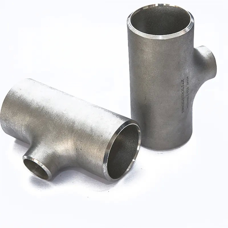 ASTM A312 UNS S31254 1-1/2'' SCH40 Pipe Fittings Tee Super Duplex Stainless Steel Equal / Reducing Tee