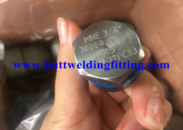 Hexagonal Bushing Forged Pipe Fittings 2” x ¾” 3000 / 6000 PSI NPT A105