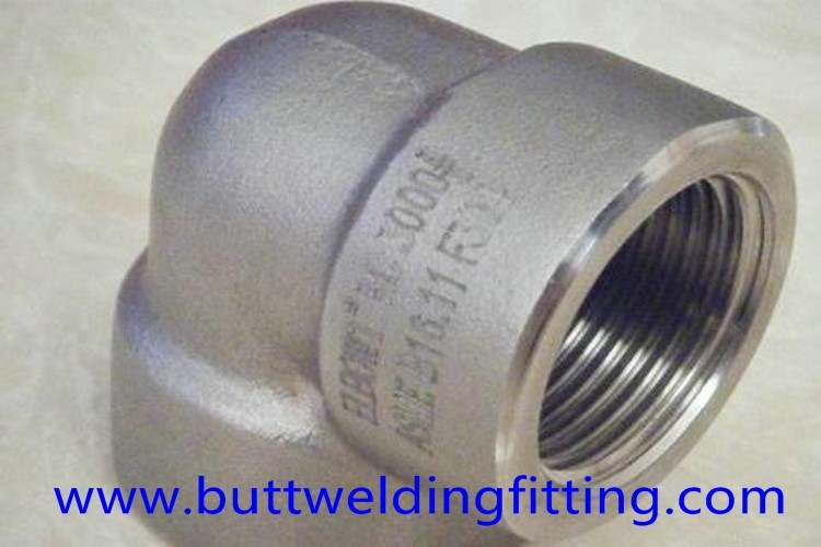 3000# ASTM A182 F304 90° Forged Threaded Elbow  3/4