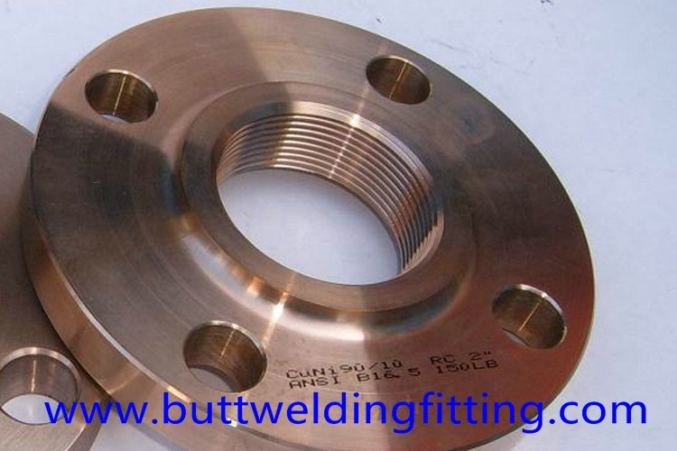 1-1/4'' Copper Nickel 90/10 Forged Steel Welding Neck Flange RF STD 150LB