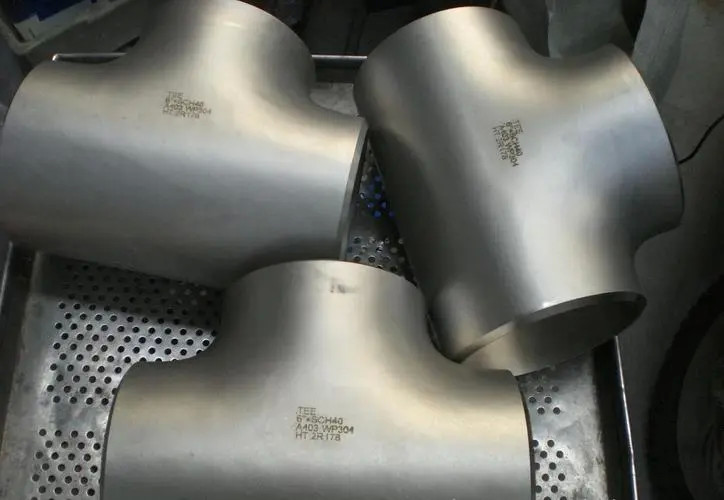 Industrial Grade SS304 316 Butt Weld 3 Way Tee Fittings Stainless Steel Reducing Tee