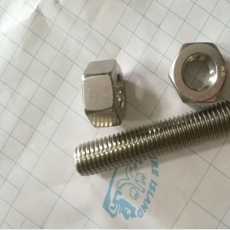 Hex Head Stainless Steel 12*150mm 316L Stud Bolt and Nuts Forged Pipe Fittings