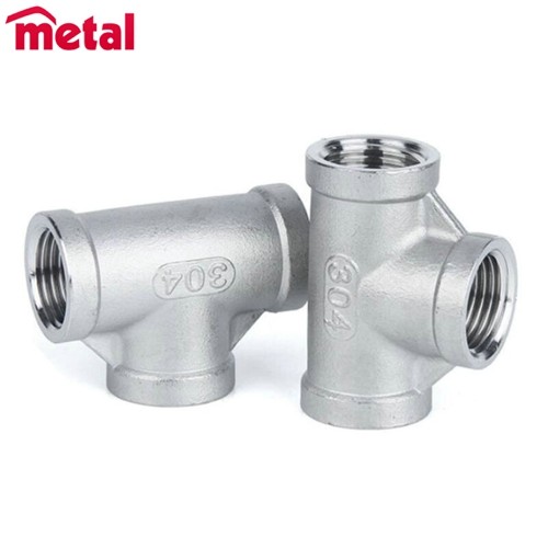 New 1/2″ Tee 3 way Female Stainless Steel 304 Threaded Pipe Fitting NPT SA529 P50 Tee