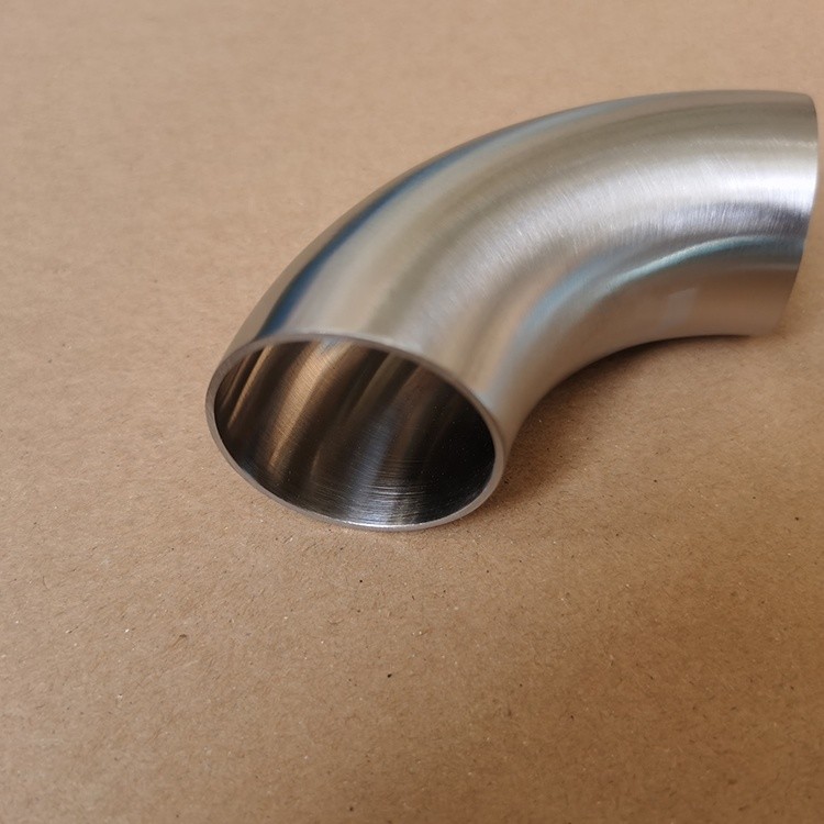 3A SMS DIN 304 316L Sanitary Stainless Steel Pipe Fitting 90 Degree Butt Welded Bends Pipe Elbow