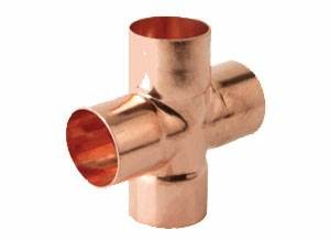 Factory Price Connecting Tube AC Parts Copper Fitting 4 Way Pipe Fitting Tee Cross