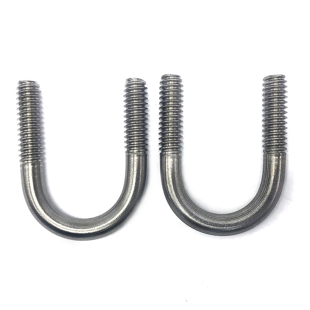 China Fastener M6 M8 M12 100mm For Trucks Motorcycle Square U Bolt 304 316 Stainless Steel U Bolt