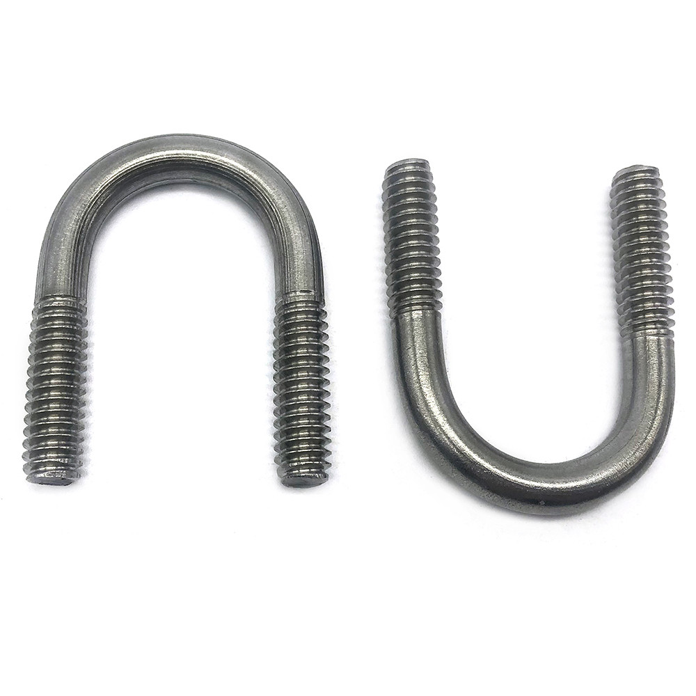 China Fastener M6 M8 M12 100mm For Trucks Motorcycle Square U Bolt 304 316 Stainless Steel U Bolt