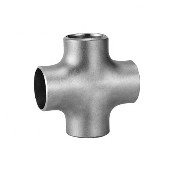 High Pressure Universal Buttweld 304 316 904L Stainless Steel Cross Four-way Joint Pipe Fitting Equipment