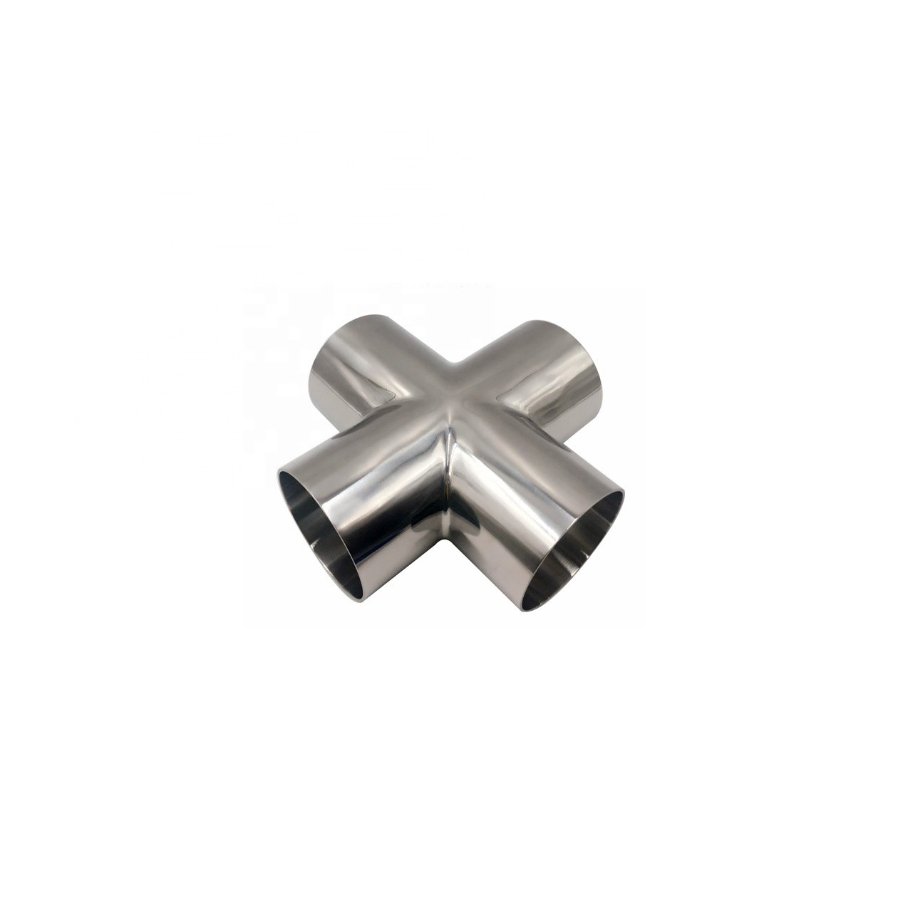 Butt Weld Straight Cross Fittings Stainless Steel Hygienic Fittings 15 Bar Pressure