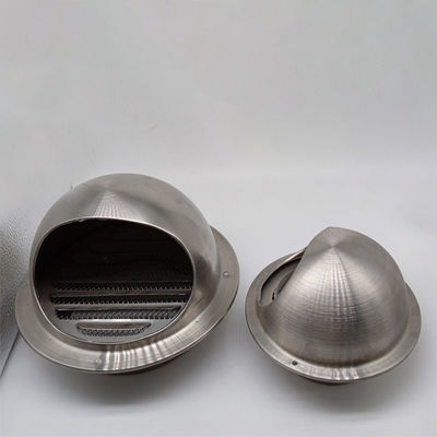 Air Vent 5 Inch 304 Stainless Steel Round Exhaust Grille Louvered Silver