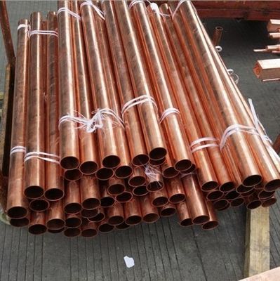 TOBO Seamless round pure copper tube ASTM B280 straight copper brass tube