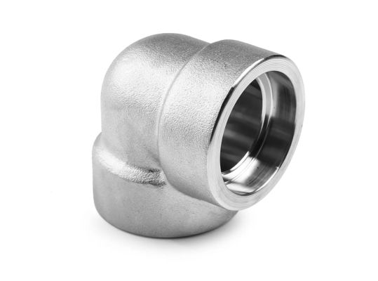 1/2 Inch 3000# Forged Carbon Steel Socket Weld 4 In. 90 Degree Pipe Elbow Fitting