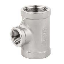 304 Stainless Steel Forging High-Pressure Right Angle External Thread Elbow Tee and Joint with Model Number Head
