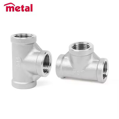 ASTM A312 UNS S31254 1-1/2'' SCH40 Pipe Fittings Tee Super Duplex Stainless Steel Equal / Reducing Tee