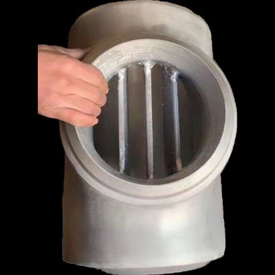 Stainless Steel ASTM A182 F53 UNS32750 Barred Tee 16" X 8" Butt Weld Fittings ANSI B16.9